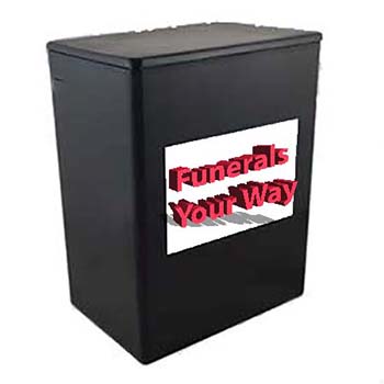 Black Plastic Urn